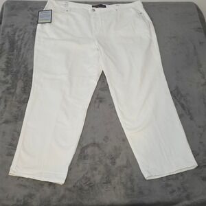 Gloria Vanderbilt Amanda Slimming White Pants Size 22W Plus Classic Fit Tapered